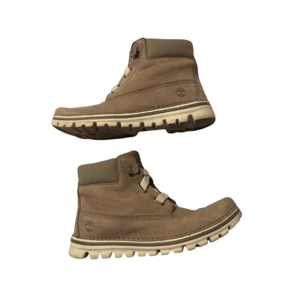 Timberland Women’s Brookton Taupe Leather Chukka Ankle Convenience Boots – 9